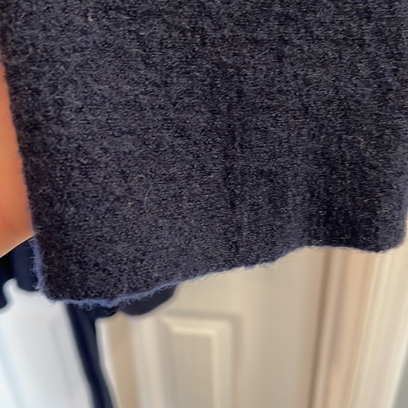 Guinevere x Anthro LS Cardigan SWEATER Wrap WITH BELT Navy Blue Size Small - Picture 6 of 11